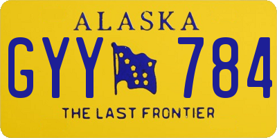 AK license plate GYY784