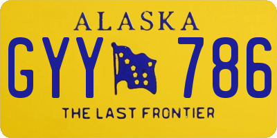 AK license plate GYY786