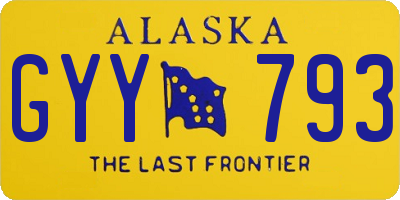 AK license plate GYY793