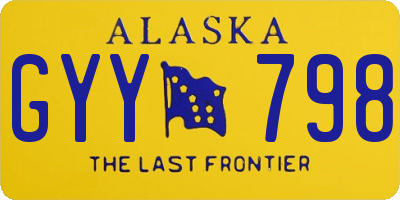 AK license plate GYY798