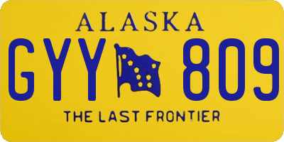AK license plate GYY809