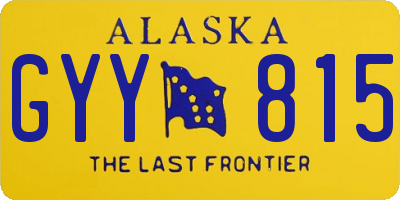 AK license plate GYY815