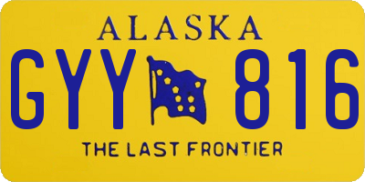 AK license plate GYY816