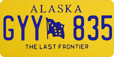 AK license plate GYY835