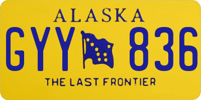 AK license plate GYY836