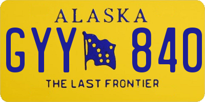 AK license plate GYY840