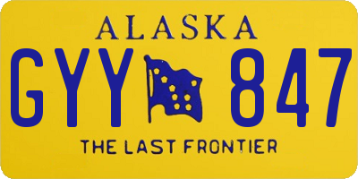 AK license plate GYY847