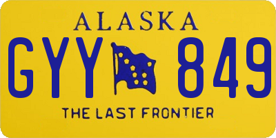 AK license plate GYY849