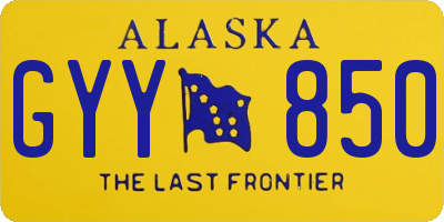 AK license plate GYY850