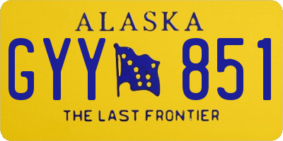 AK license plate GYY851