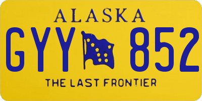 AK license plate GYY852