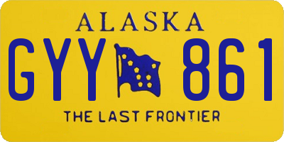 AK license plate GYY861