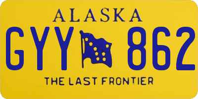 AK license plate GYY862