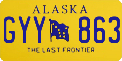 AK license plate GYY863