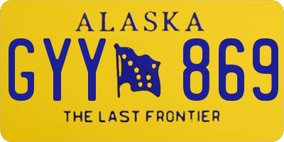 AK license plate GYY869