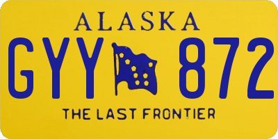 AK license plate GYY872
