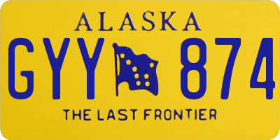 AK license plate GYY874