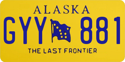 AK license plate GYY881