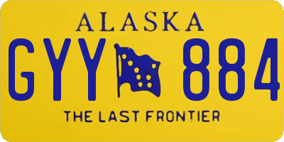 AK license plate GYY884