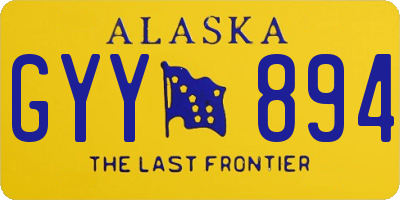 AK license plate GYY894