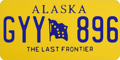 AK license plate GYY896