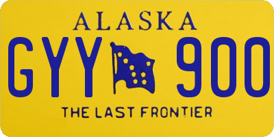 AK license plate GYY900