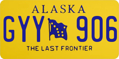 AK license plate GYY906