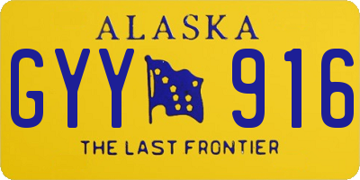 AK license plate GYY916