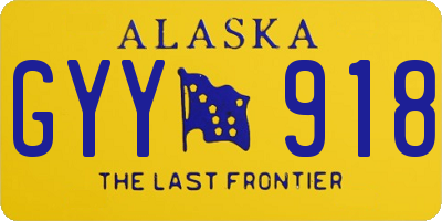 AK license plate GYY918
