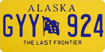 AK license plate GYY924