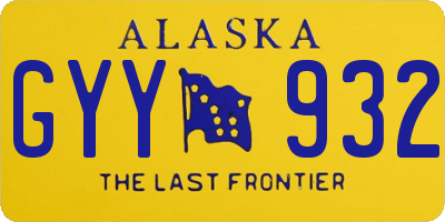 AK license plate GYY932