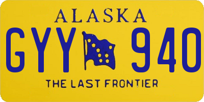 AK license plate GYY940