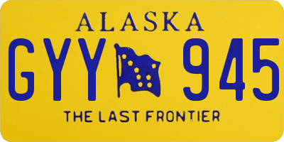 AK license plate GYY945