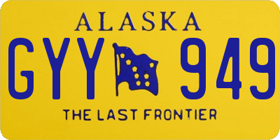AK license plate GYY949