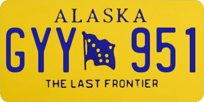 AK license plate GYY951