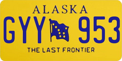 AK license plate GYY953