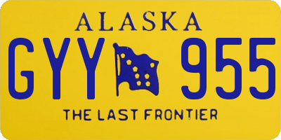 AK license plate GYY955