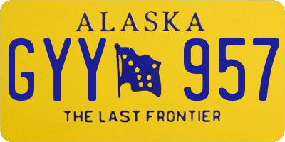 AK license plate GYY957