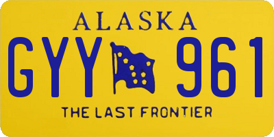 AK license plate GYY961