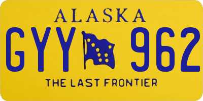 AK license plate GYY962