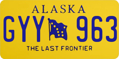 AK license plate GYY963
