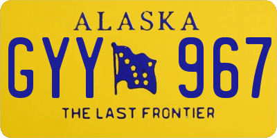 AK license plate GYY967