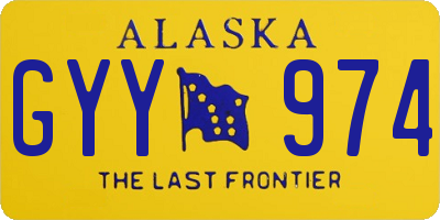 AK license plate GYY974