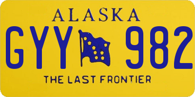 AK license plate GYY982