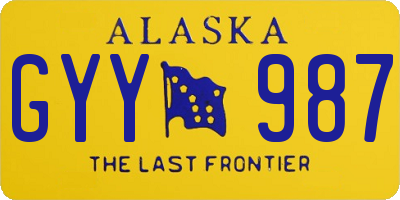 AK license plate GYY987