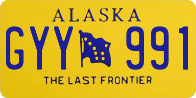 AK license plate GYY991