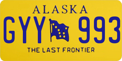 AK license plate GYY993