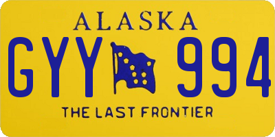 AK license plate GYY994