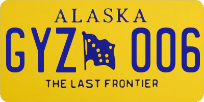 AK license plate GYZ006