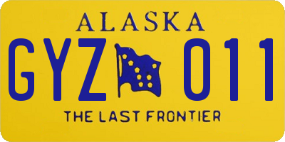 AK license plate GYZ011
